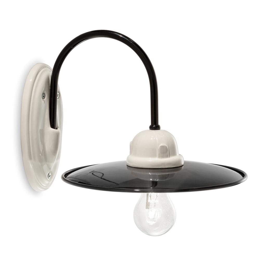 cierna biela keramicka stena lampa klasicka halo kuchyna jedalen rucne malovana keramika taliansky dizajn provance toskansko rustikalny retro vintage osvetlenie chodba obyvacka.jpg